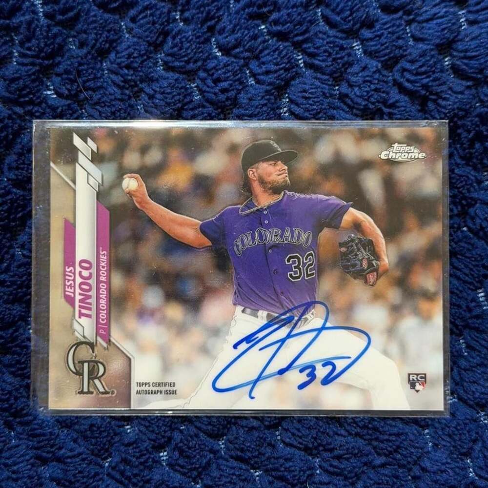 2020 Topps Chrome Jesus Tinoco Autographed Rookie Card